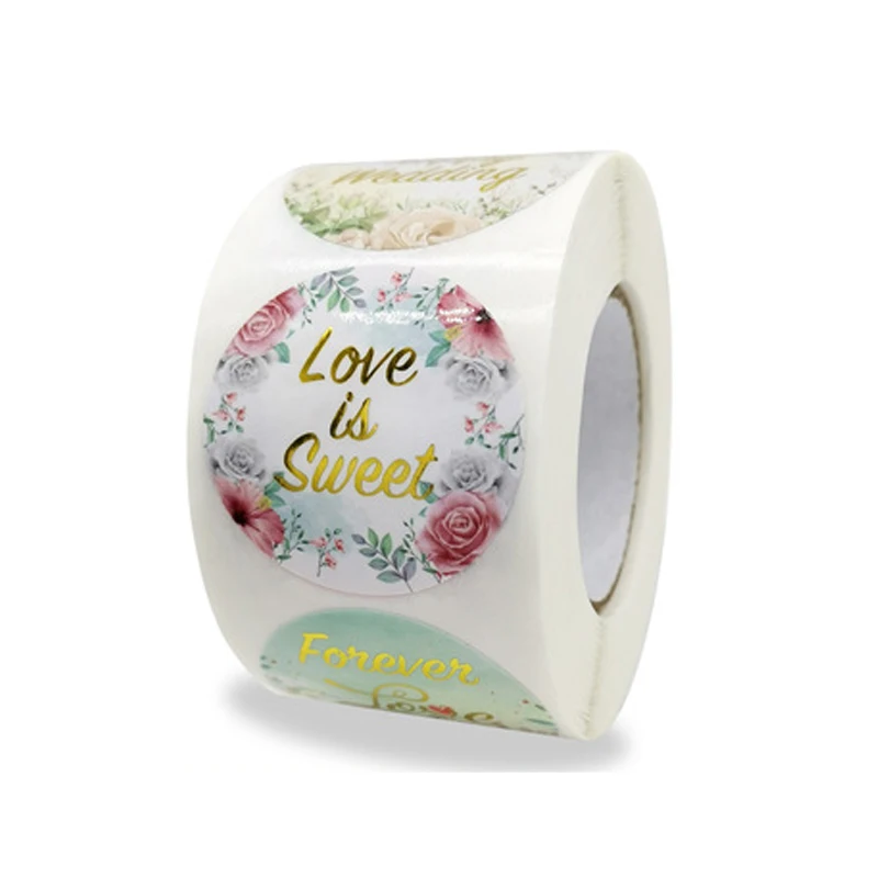 

1Pack Creative Roll Round Stickers Self Adhesive Label Crafts Party Wedding Decoration Sticky Note Student Child Gifts Office