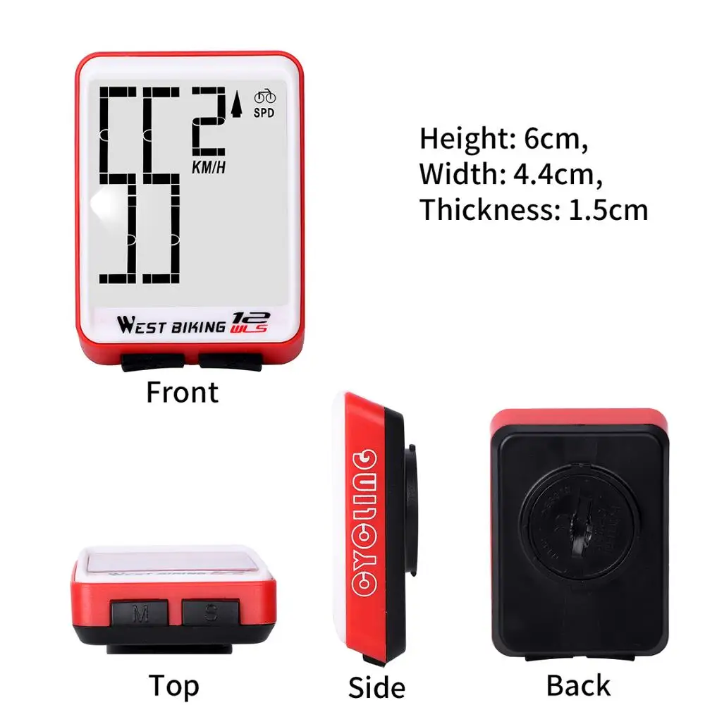 west biking bike computer multifunction led digital rate mtb bicycle speedometer wireless cycling odometer computer stopwatch free global shipping