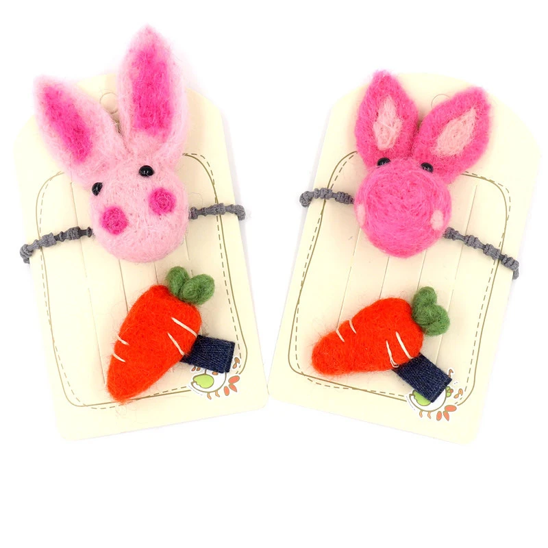 Детские головные уборы 2 шт./компл. эластичные резинки с мультяшным Кроликом