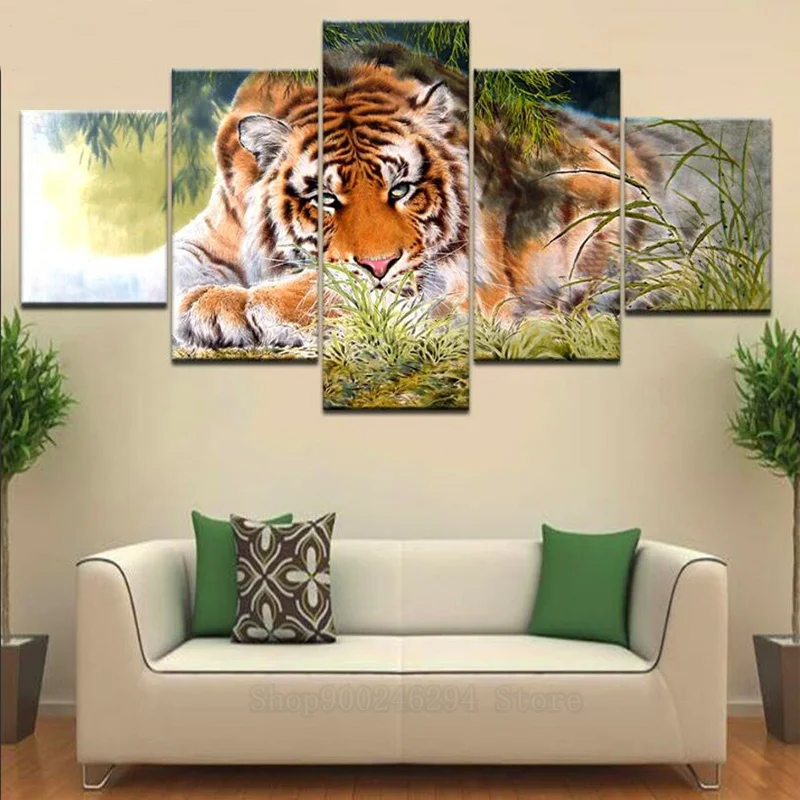 Алмазная живопись Стразы тигр картина 5D DIY вышивка крестиком алмазная Распродажа