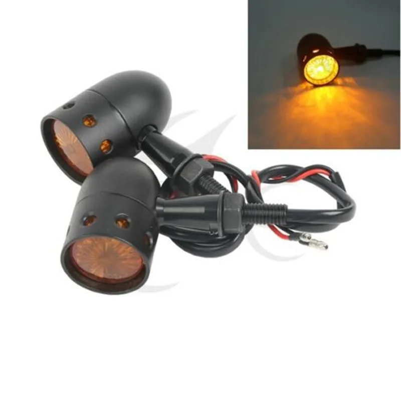 Мотоцикл 10 мм просверленные поворотники индикаторы для Harley Chopper Cafe Racer в ретро