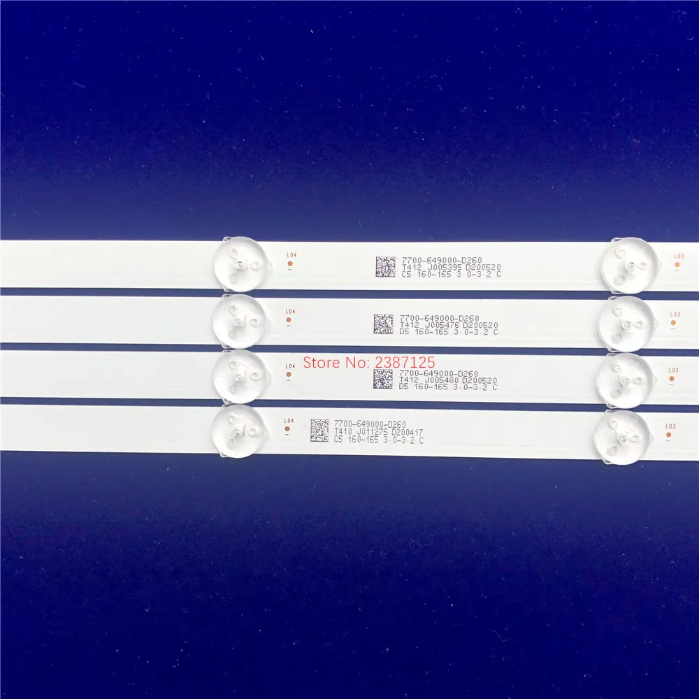 10 комплектов светодиодная лента для подсветки 3В 9 ламп фотолампы модель 49LJ5500
