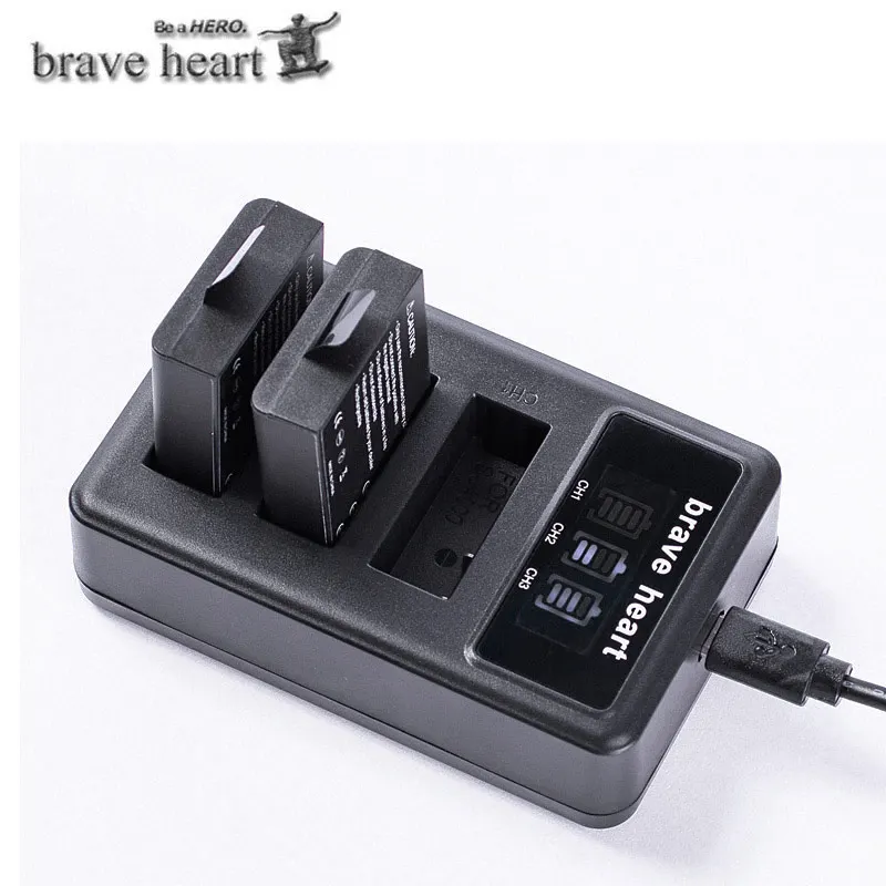 5x SJ4000 PG1050 батарея + светодиодный 3 слота USB зарядное устройство для SJCAM SJ5000 EKEN M10 4K H8