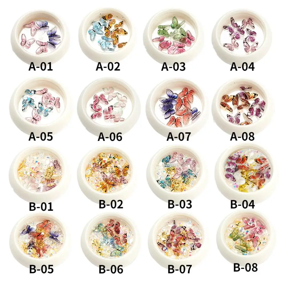 

1Box Resin Butterfly 3D Nail Stickers Nails Sequins Art Jewelry Decorations Handmade DIY Crafts Accessories