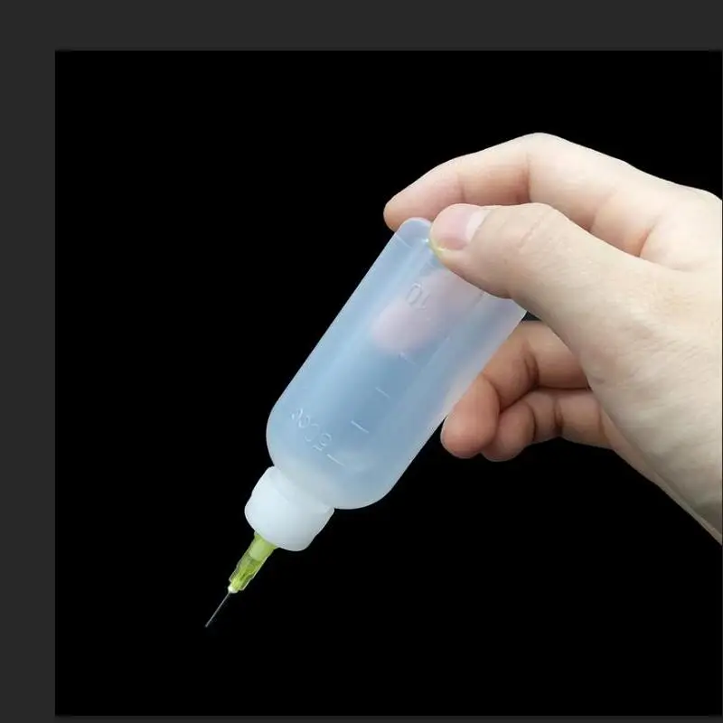 2 шт. 50cc прозрачная бутылка для сдавливания бурового раствора с точечной линией