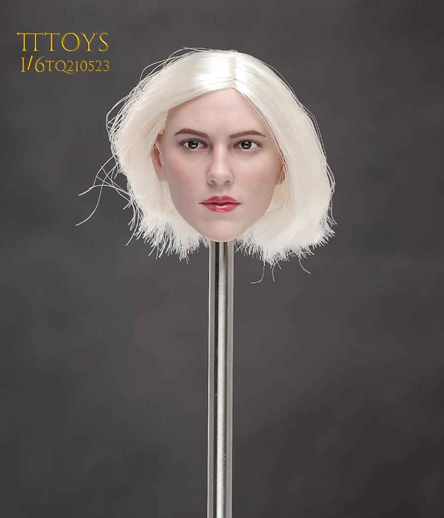 

1/6 Short White Hair Natasha Romanoff Scarlett Johansson Head Sculpt Fit 12'' TBLeague Suntan Action Figure Body