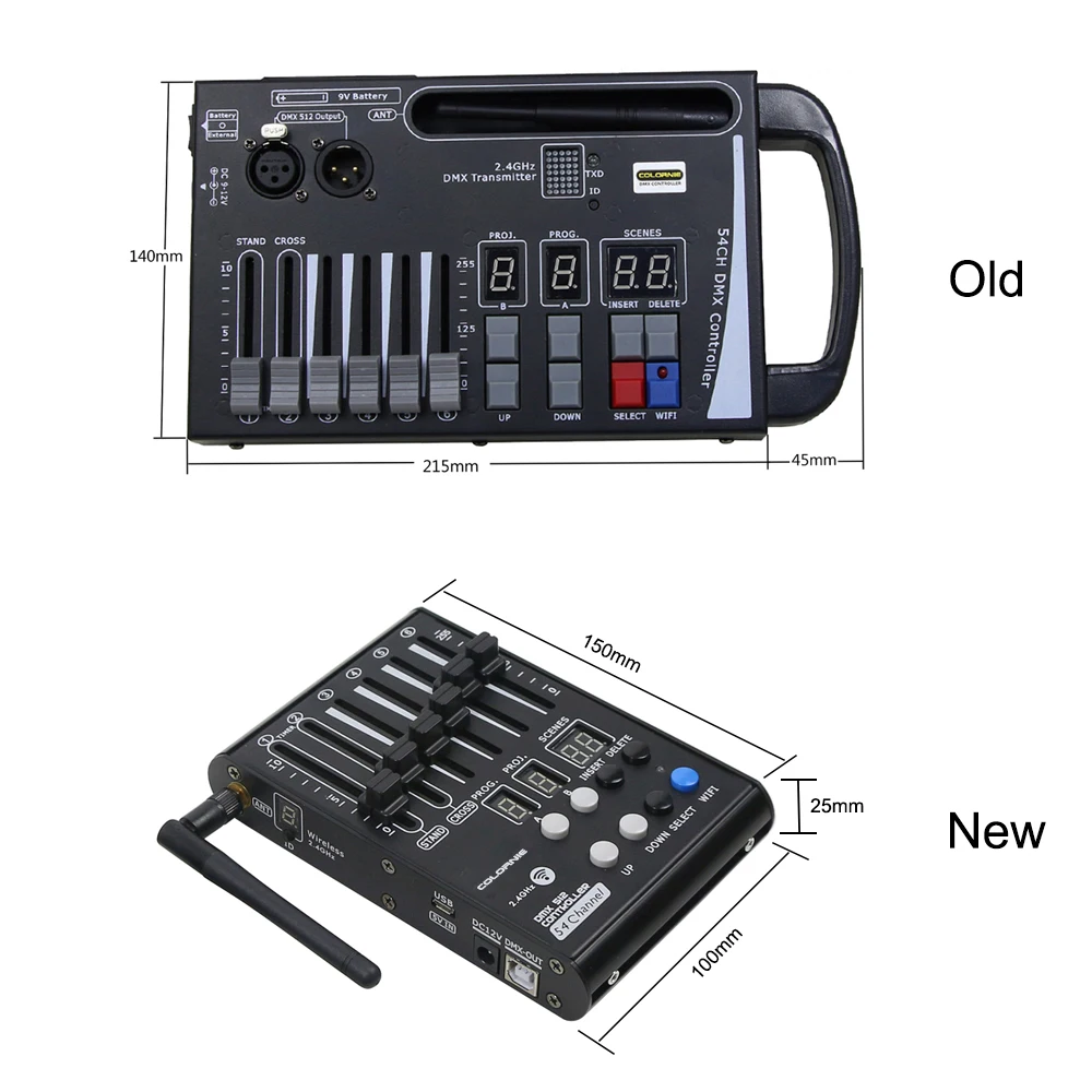 Горячая Распродажа Беспроводная Dmx консоль 54CH контроллер освесветильник сцены