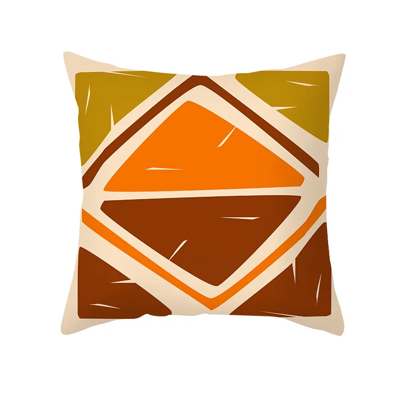 

Retro geometric stripes printed peach skin pillowcase Nordic sofa pillow cushion cover Amazon cross-border home wholesale