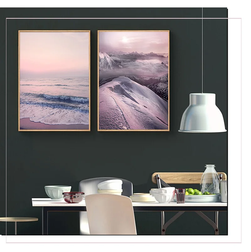 Картина NordicStyle с принтом золотистого розового и серебристого цвета постер на