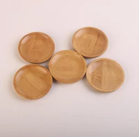 wooden bamboo sauce sushi dishes small mini round plates seasoning bowl kitchen tools sn3852