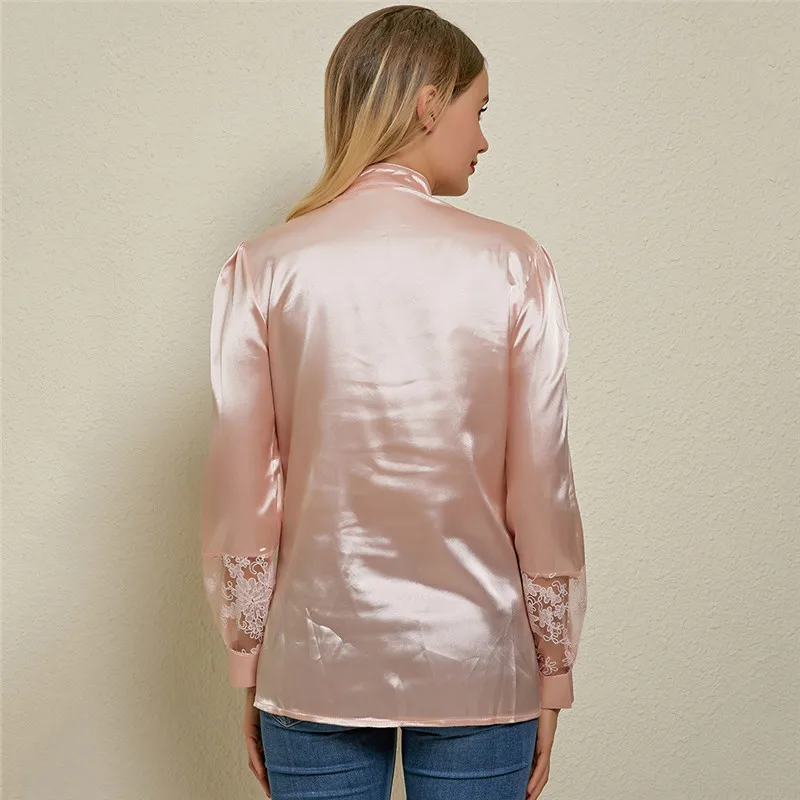 

Woman Blouse Shirts Lace Sexy Lady Style Sweet All-Match Shirts 2020 New Fashion Women Shirt Europe America Long Sleeve