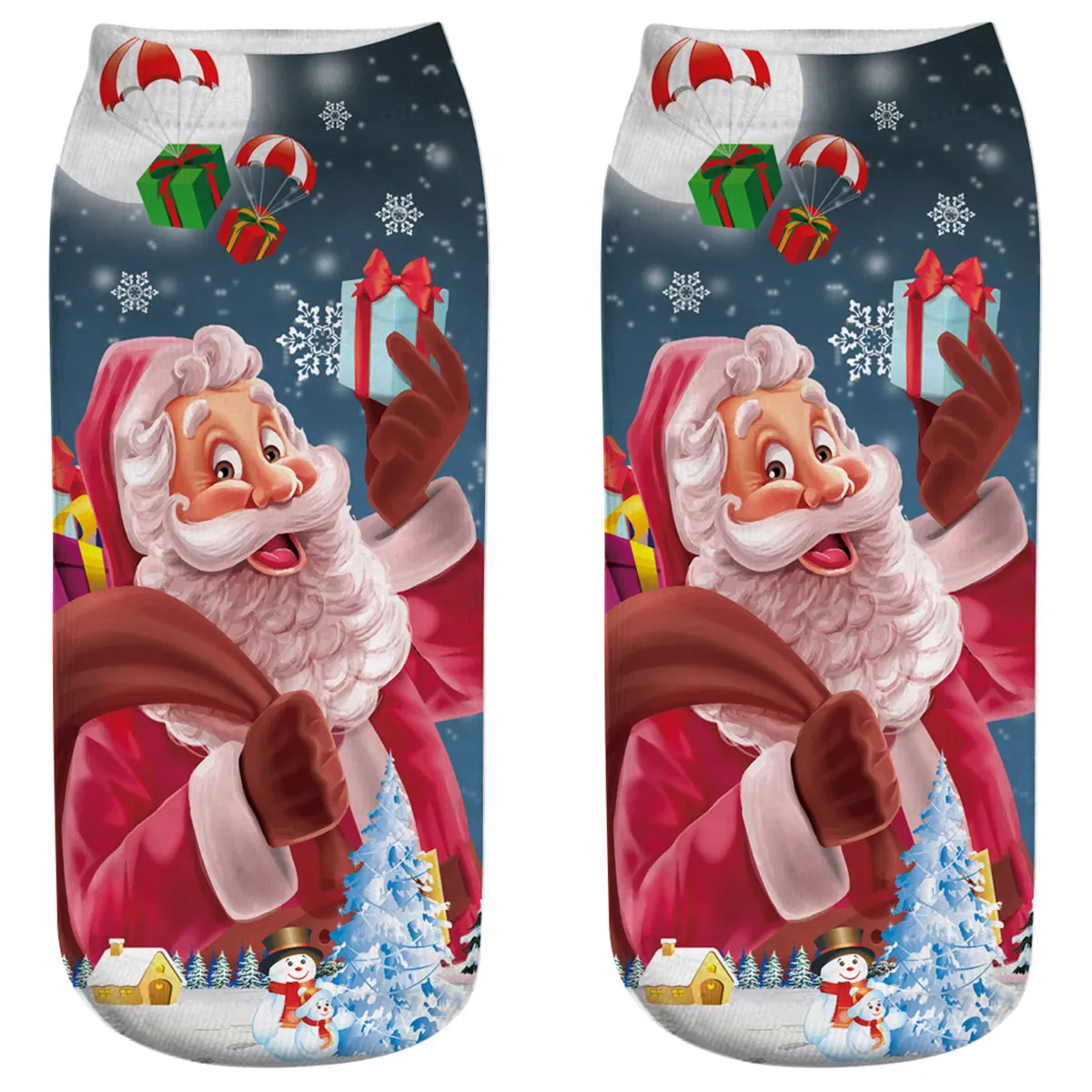 2020 NWE зимние хлопковые прямые рождественские носки мужские и женские короткие с 3D