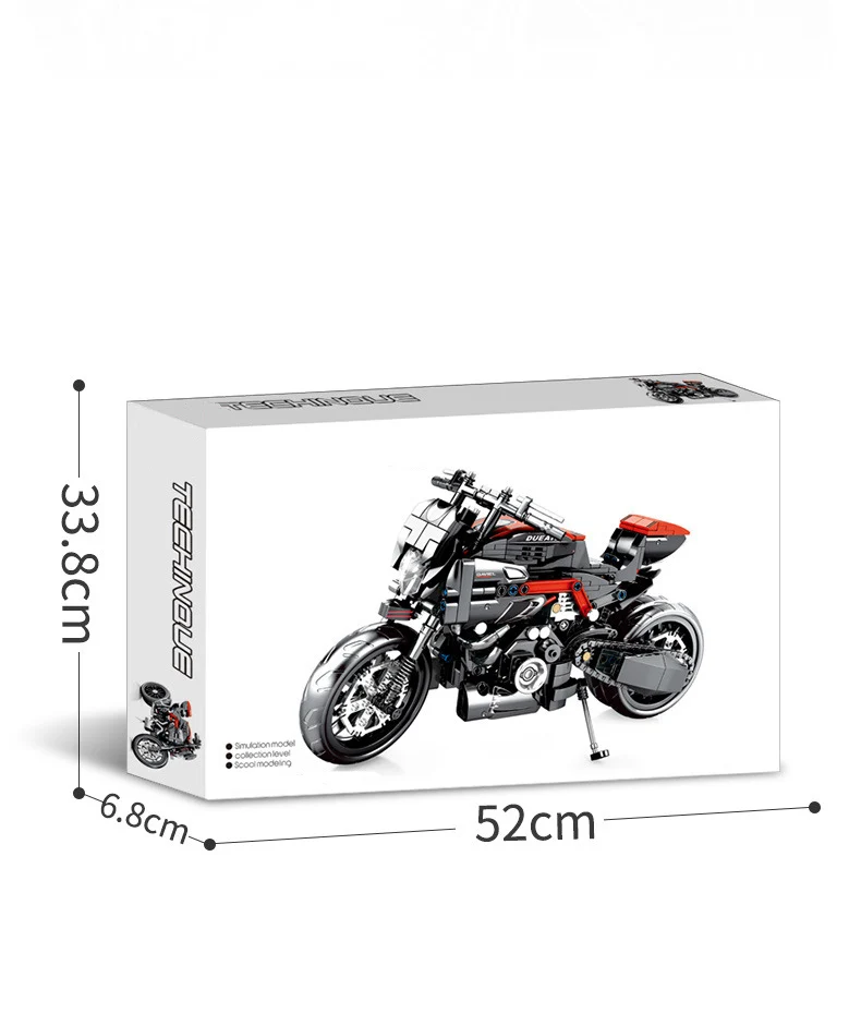 

Technology Series Motorcycle Car Racer Racing Model DIY Educational Toy for Children supercar Building Block Brick Gifts