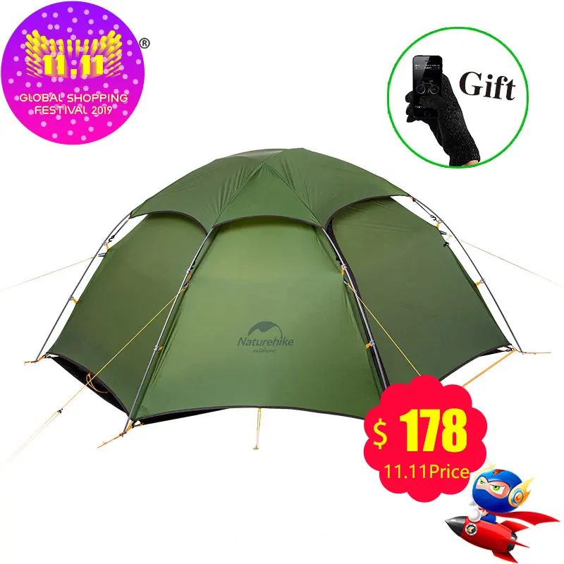 Naturehike облако пик Палатка Сверхлегкий два человека Кемпинг Туризм Открытый NH17K240-Y