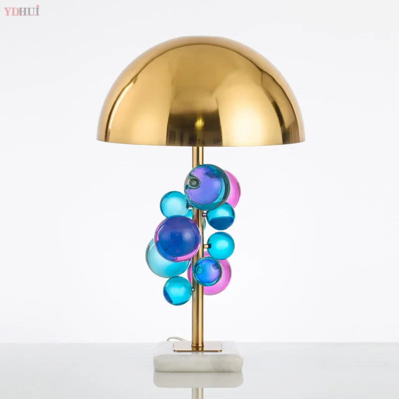 

Nordic LED Table Light Modern Bedroom Living Room Glass Ball Table Light Home Decor Bedside Lamps Table Lighting Luminaria