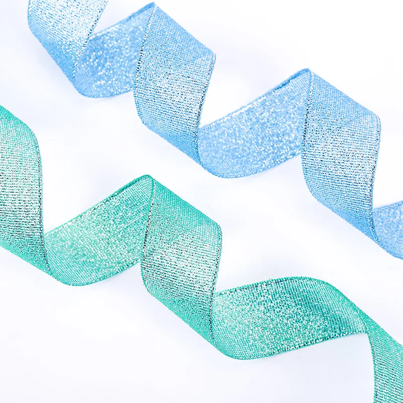 Цветная луковая лента с золотой и серебряной лентой Подарочная коробка