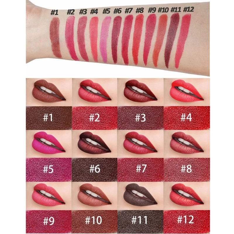 Матовая жидкая помада с эффектом увлажнения губ гладкая губная поада