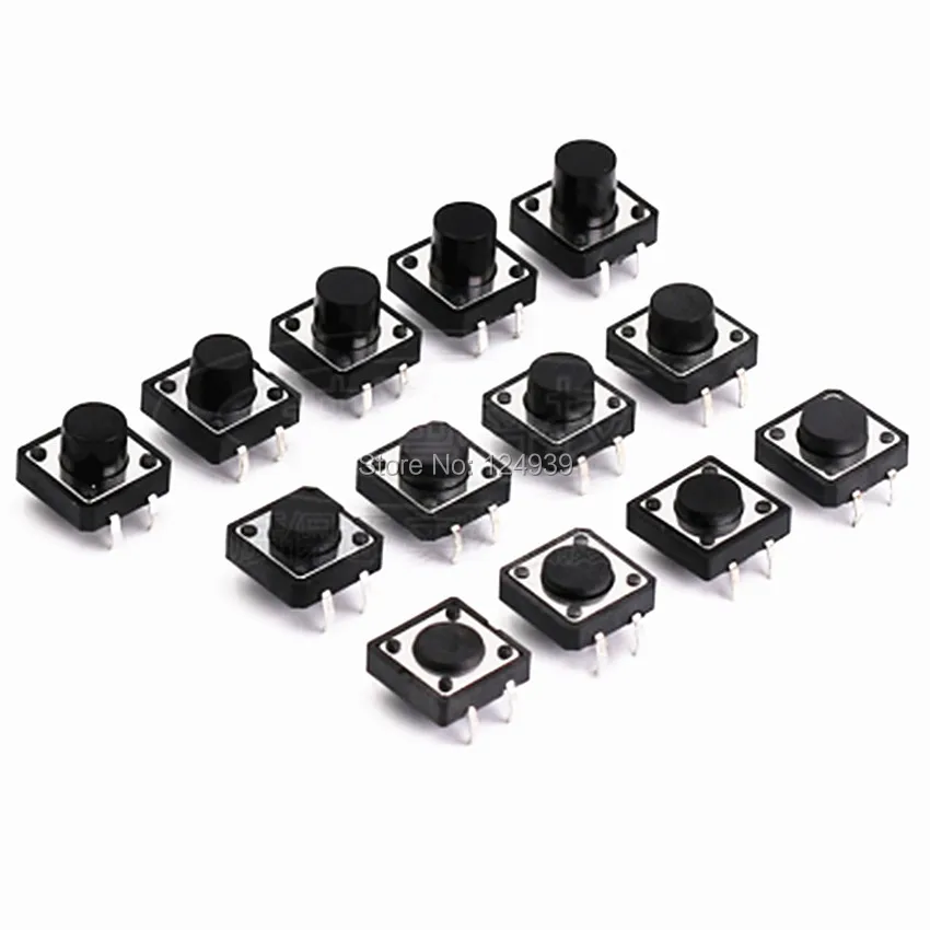 10 шт 12x12x4 3 мм 12*12*5 5 12*12*7 12*12*6 5/6 5/7 5/8/8.5/9/9.5/10 DIP-4 кнопочный переключатель тактовая