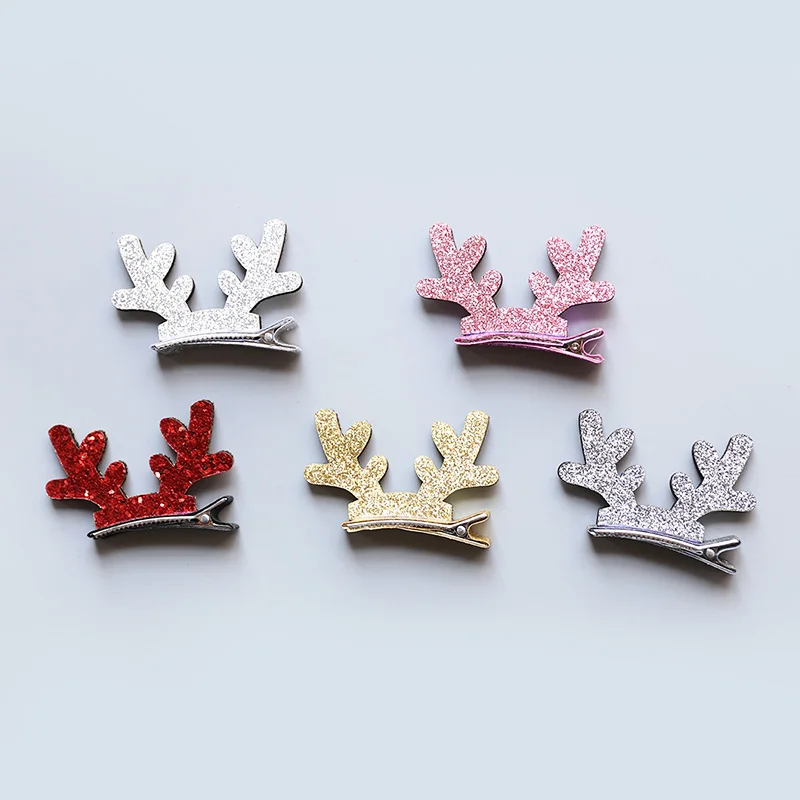MeryYuer/Рождественские блестящие заколки в Корейском стиле для девочек меховые