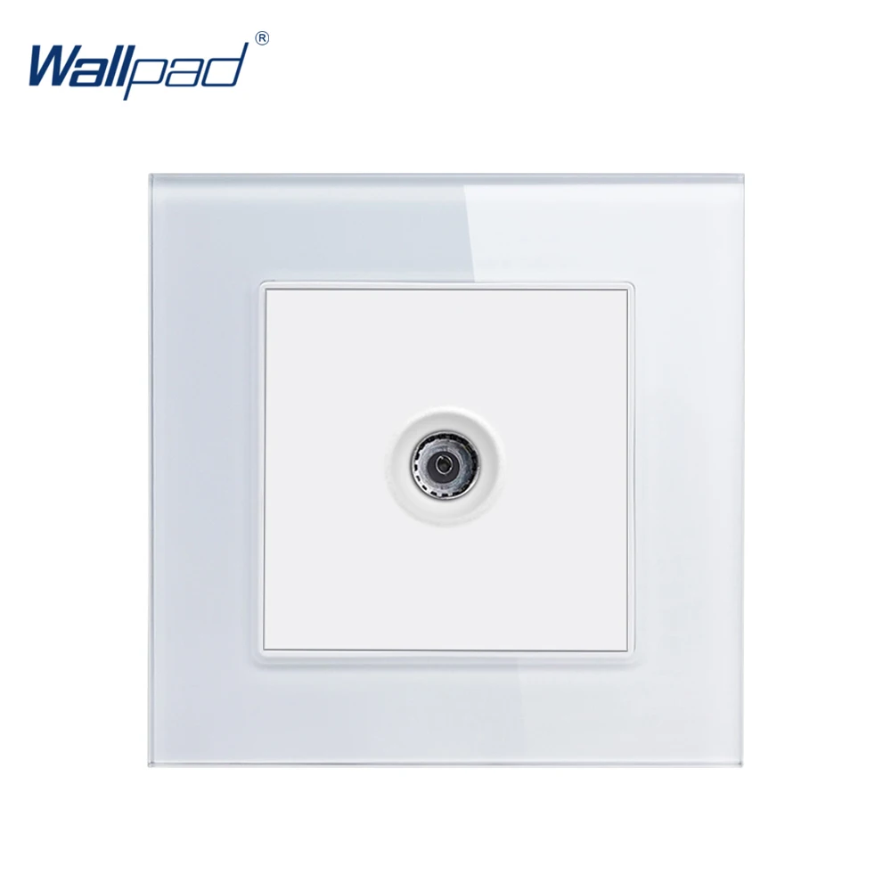 Телевизионное гнездо Wallpad роскошное закаленное стекло 110V 250V стандарт EU UK