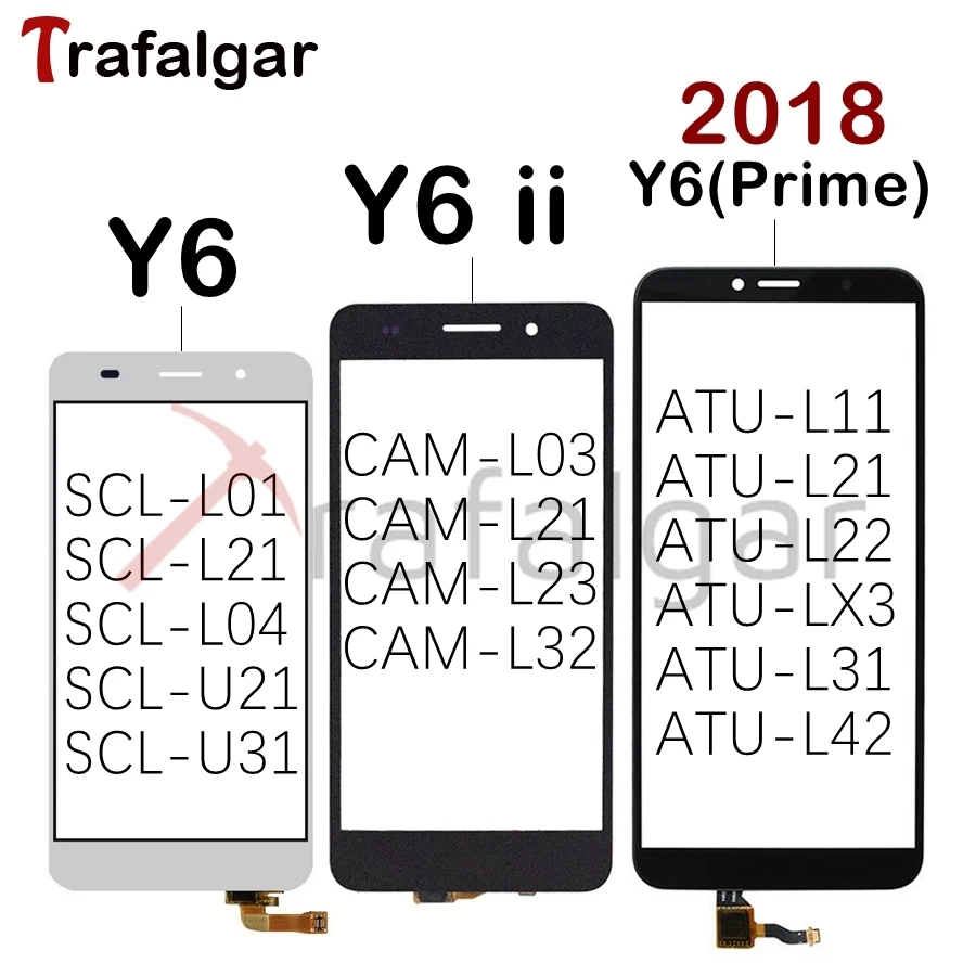 Для huawei Y6 сенсорный экран дигитайзер SCL L01 L21 L04 U21 U31 Y6 ii CAM L23 L03 L32 ATU Y6 сенсорный экран передняя стеклянная линза