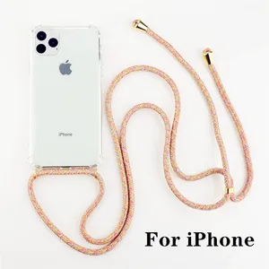 for iphone 11 case necklace lanyard shoulder rope cord clear soft tpu phone cover for iphone xr 11 pro max xs max x 7 8 6 s plus free global shipping