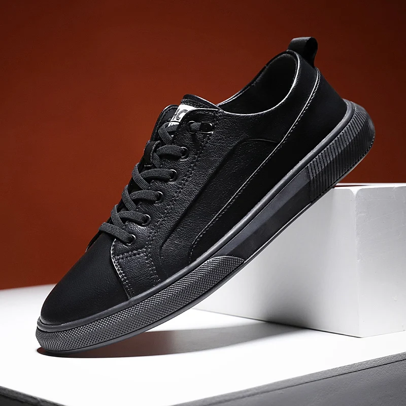 Мужская Уличная Повседневная обувь мужские кожаные туфли лоферы на шнуровке