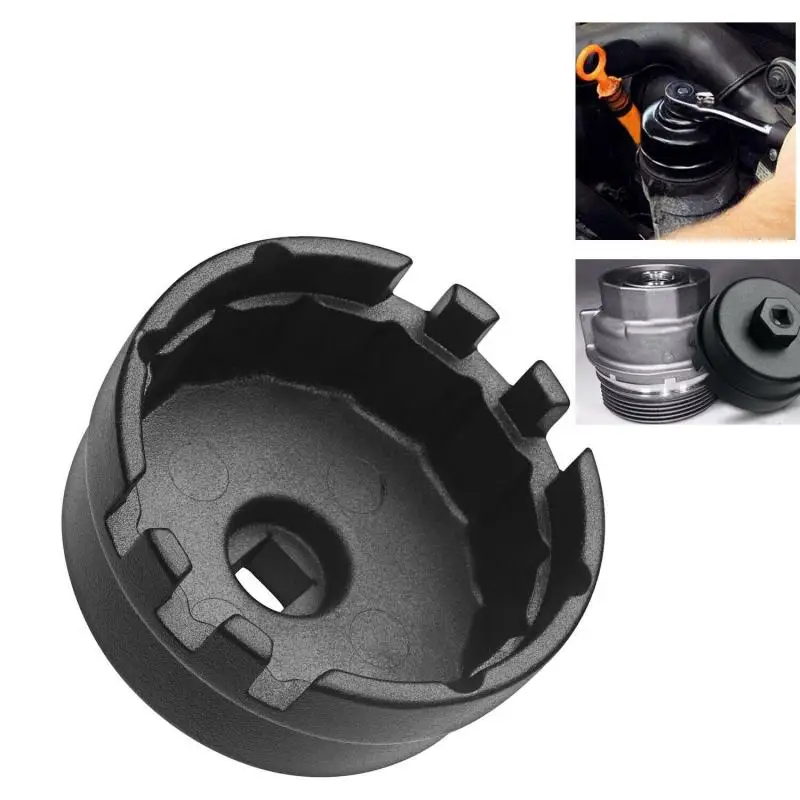 Filter Cap Wrench Cartridge Car Socket Remover Tool Aluminum