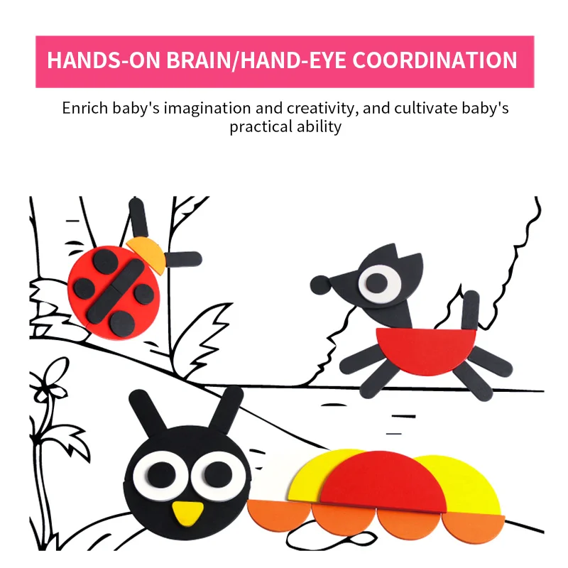 

Pattern Funny Games Educational Toys Wooden Block Set Developmental Montessori Kids Intelligence Shapes Dissection