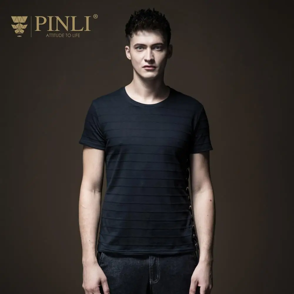 Pinli 2020 летняя новая распродажа со скидкой с круглым вырезом 100% хлопок однотонная