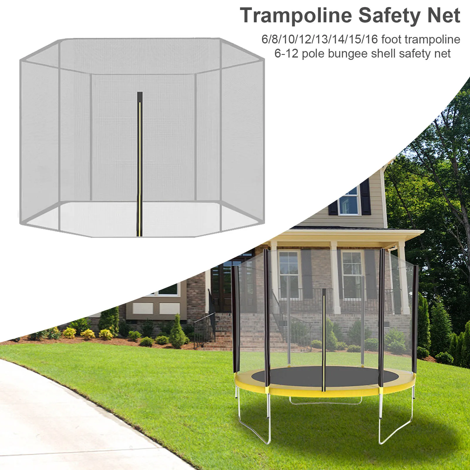 

Kids Trampoline Safety Net Children AntiFall Jumping Pad Safety Net Educational Sports Toys Protection Guard For ExerciseJumping