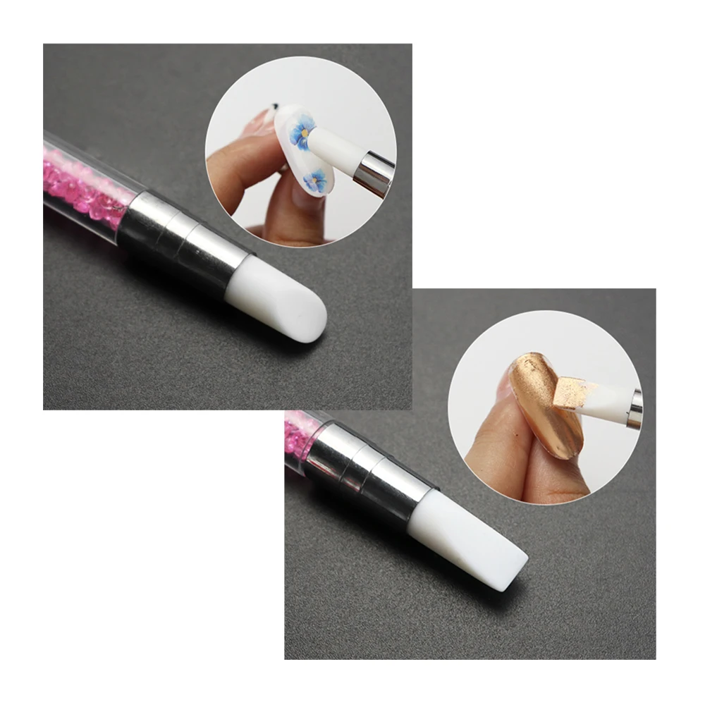 5 шт. силиконовая ручка для ногтей с двумя головками | Красота и здоровье