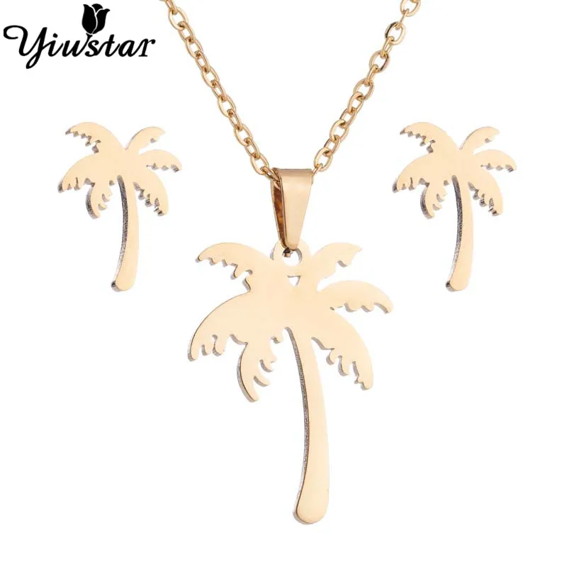 Ожерелье Yiustar в стиле бохо с кулоном из кокосовой пальмы гавайская бижутерия для
