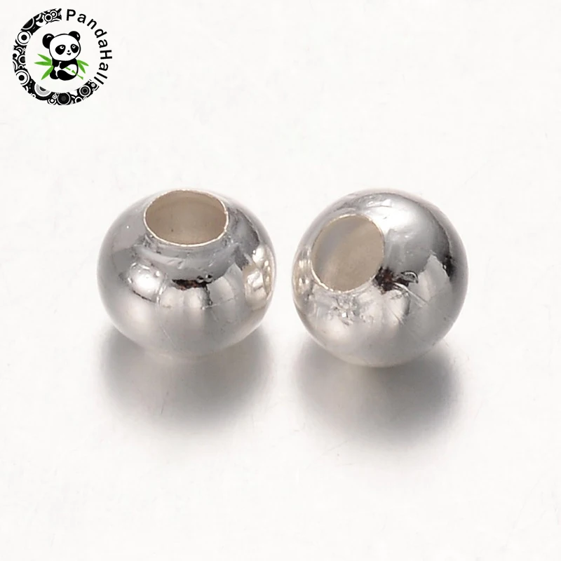 

100pcs 8mm Platinum & Golden & Silver Color Iron Round Spacer Beads For DIY Jewelry Findings, Size: about 8mm diameter, hole:3mm