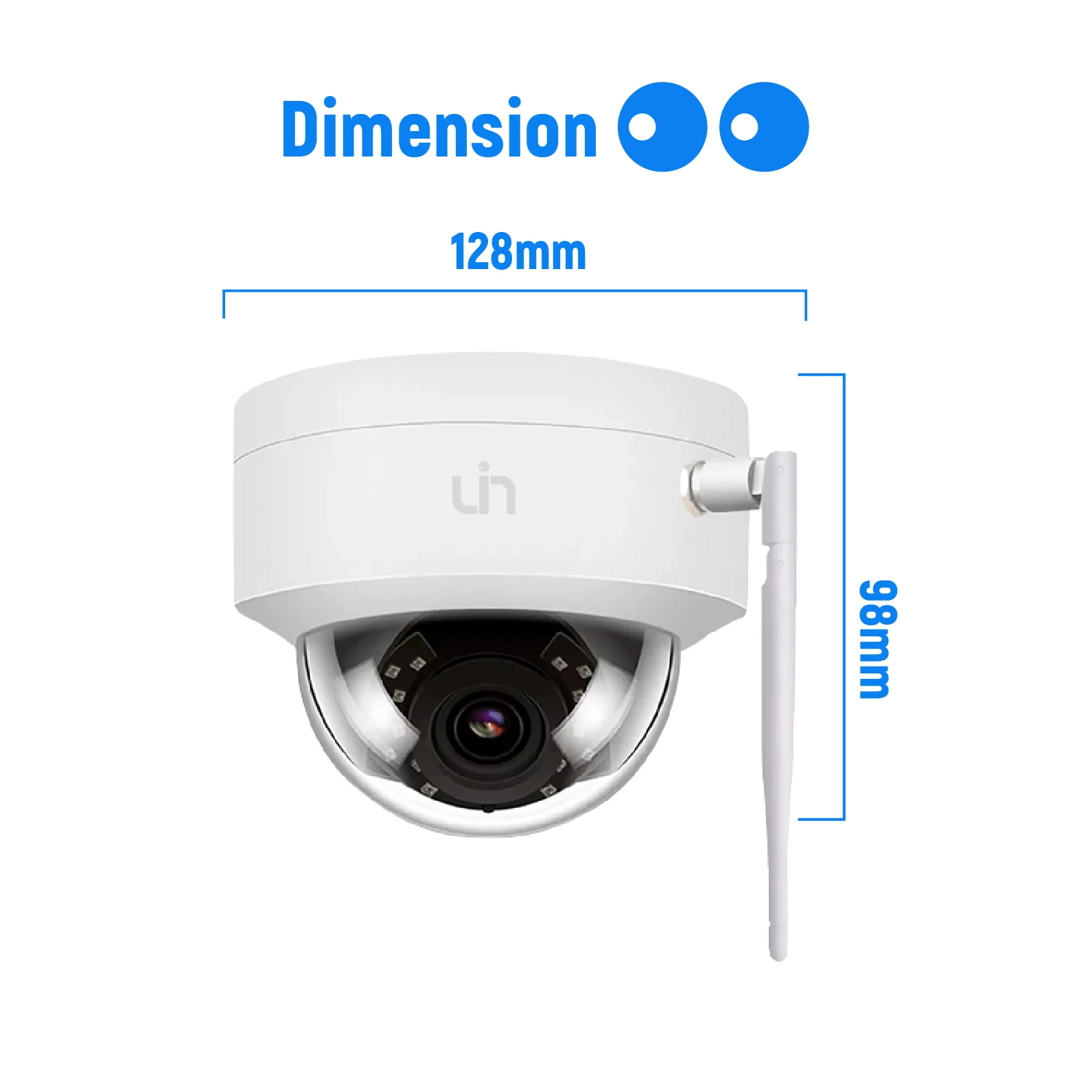 

UIN 5MP WiFi IR Security CCTV Lens 2.6mm Indoor/Outdoor Built-in Microphone Onvif 20m IP66 Wireless Camera Support NVR connect