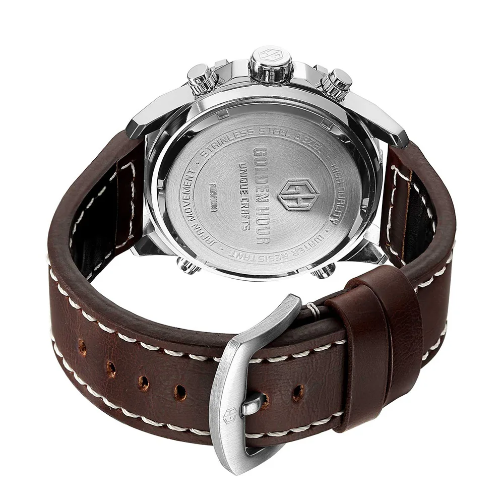 Военные часы мужские спортивные Роскошные Кварцевые Reloj De Hombre натуральная кожа