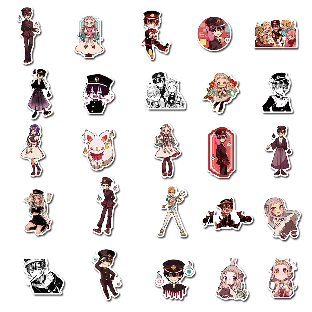 

10/50Pcs/Pack Japanese Anime Toilet Bound Hanako Kun Stickers For Scrapbook Suitcase Refrigerator Diary Cosplay Graffiti
