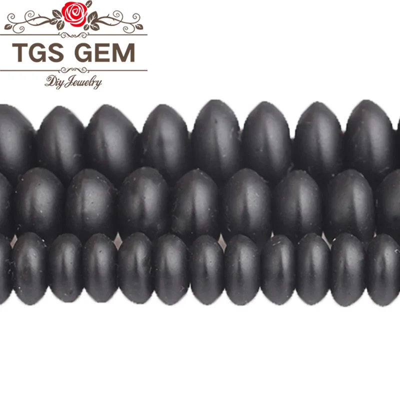 Бусины из натурального черного агата 6/8/10 мм|Ювелирная фурнитура и компоненты| |