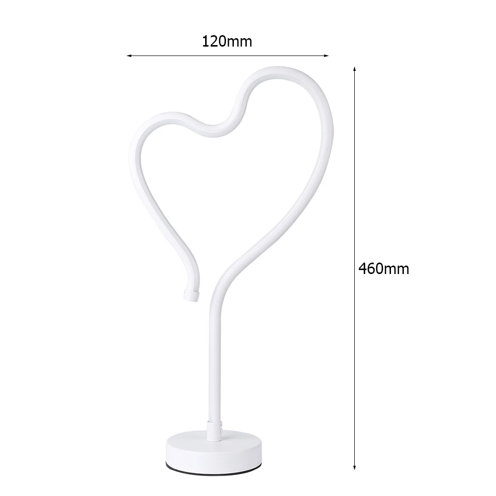 

Heart Shaped Table Lamp LED Eye Protection for Bedroom Desk Night Light