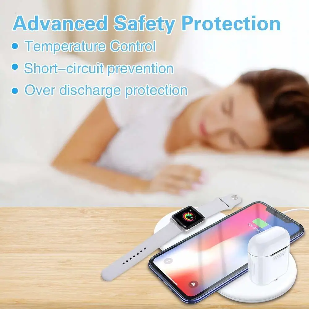 Qi Беспроводное зарядное устройство для iPhone 11 Pro XS Max XR X Watch iWatch 5 4 3 AirPods 2 зарядная док-станция 3 в 1 зарядное устройство для смартфона