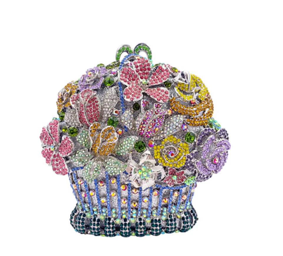 

Женская Ослепительная для женщин золотой цветок вечерние ручные сумки Свадебная вечеринка ужин клатчи Сумки для дам с украшением в виде кр...