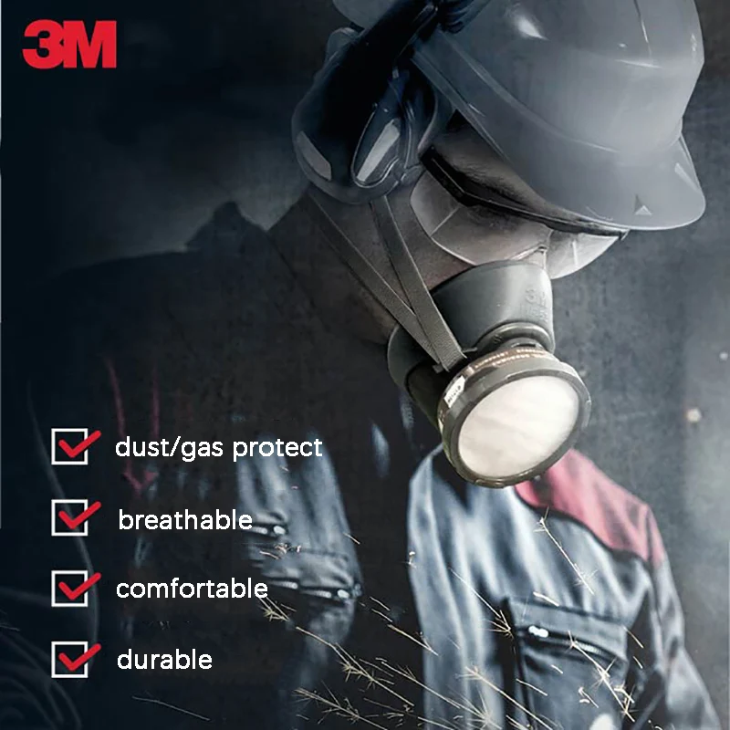 3M 1201 противогаз с очками Пылезащитная маска спрей краска химический газ анти-запах формальдегид краска пыль специальная защитная маска