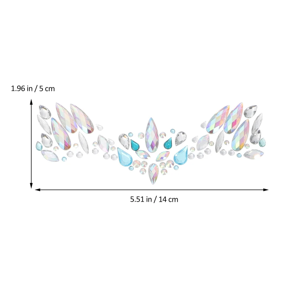 

4pcs Rhinestone Face Gems Face Stickers Eyes Face Body Temporary Tattoos