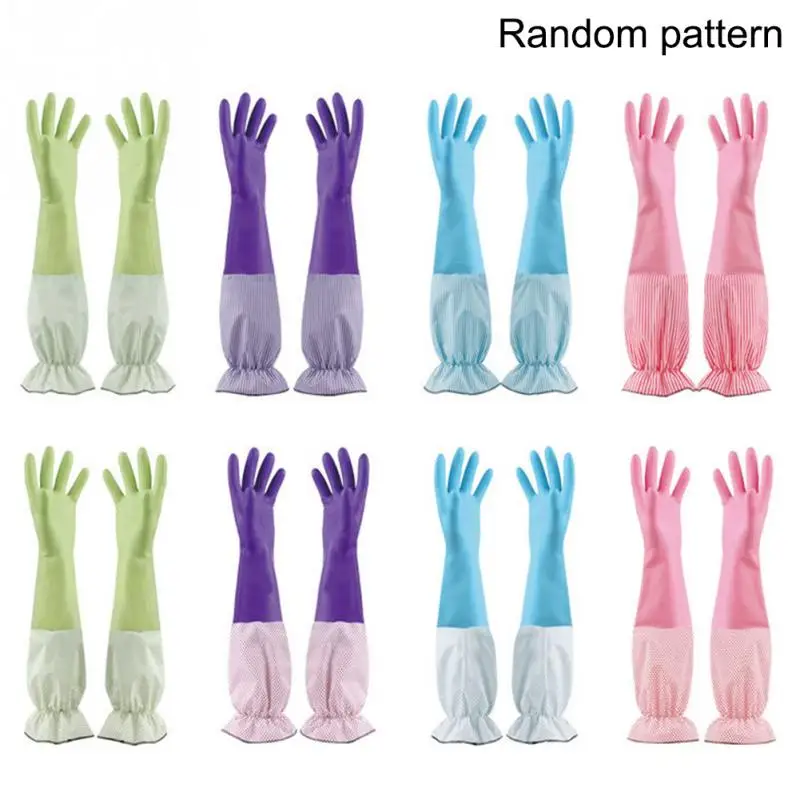 Прочное блюдо моющие перчатки для чистки водостойкие многоцелевые согревающие