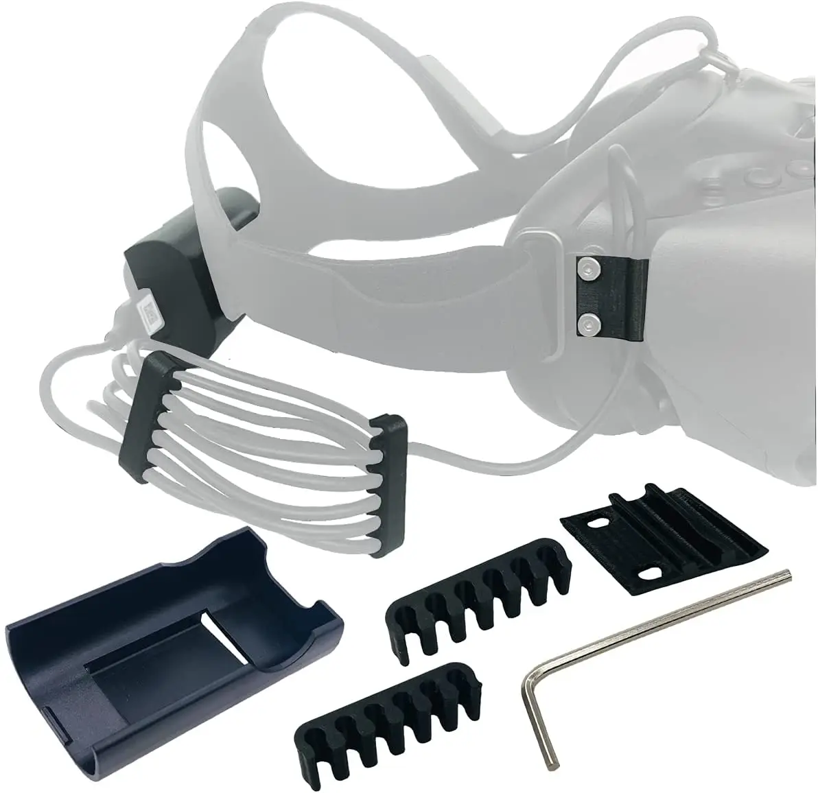 

Battery Bracket Holder and Power Cable Clip for DJI FPV Goggles V2