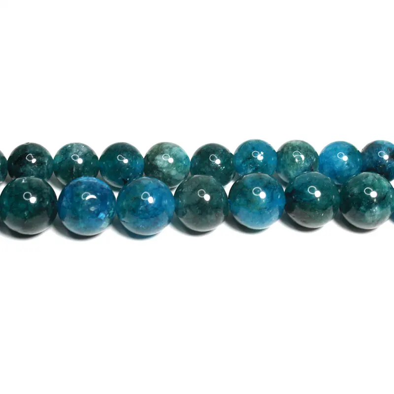Wholesale Blue Apatite Stone Loose Round Natural Stone Beads For Jewelry Making Spacer Beads  DIY Handmade Bracelet 6/8/10MM images - 6