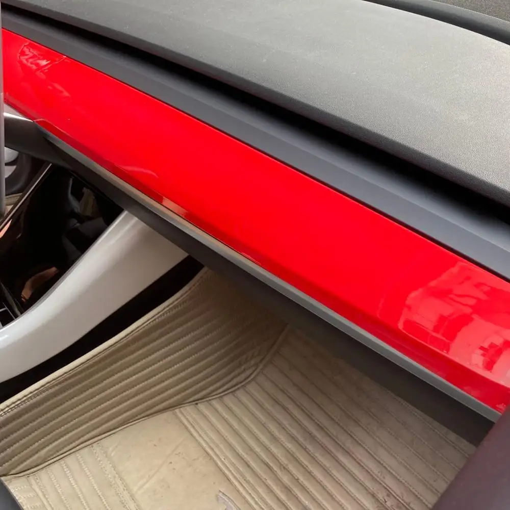 Красная декоративная оправа аксессуары для Tesla Model 3 защитная приборной панели