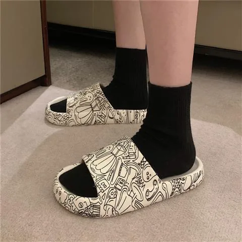 

Apanzu women slippers sandals Summer fashion Womens beach Slippers cute Slides women Cartoon cute slippers for women outside