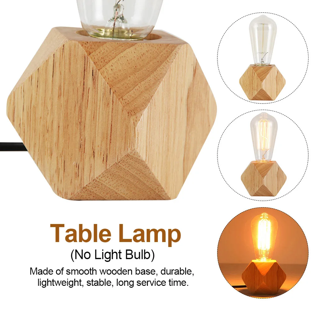 E27 Диммируемый домашний декор современная настольная гостиная деревянная основа