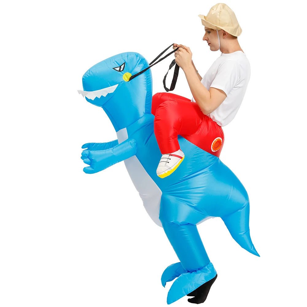 Костюмы на Хэллоуин для взрослых косплей динозавр надувные костюмы Walk T rex Disfraz